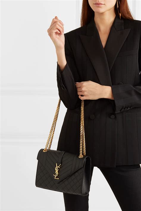 ysl style envelop black leather bag|ysl envelope bag black hardware.